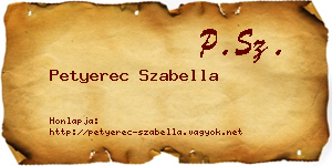 Petyerec Szabella névjegykártya